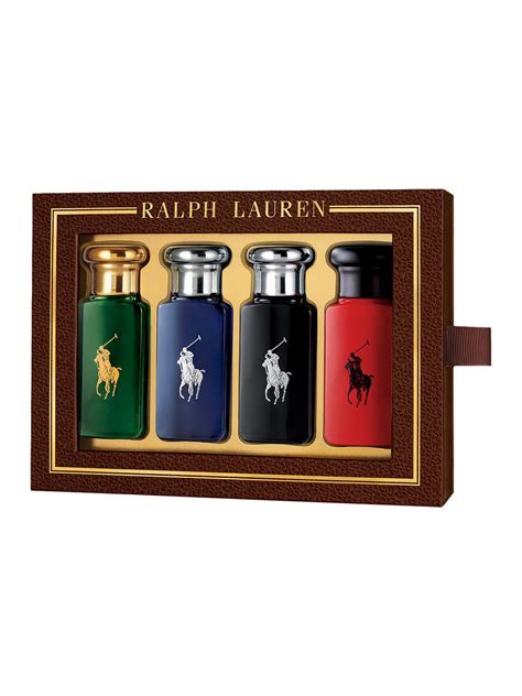 miniature men's aftershave sets.